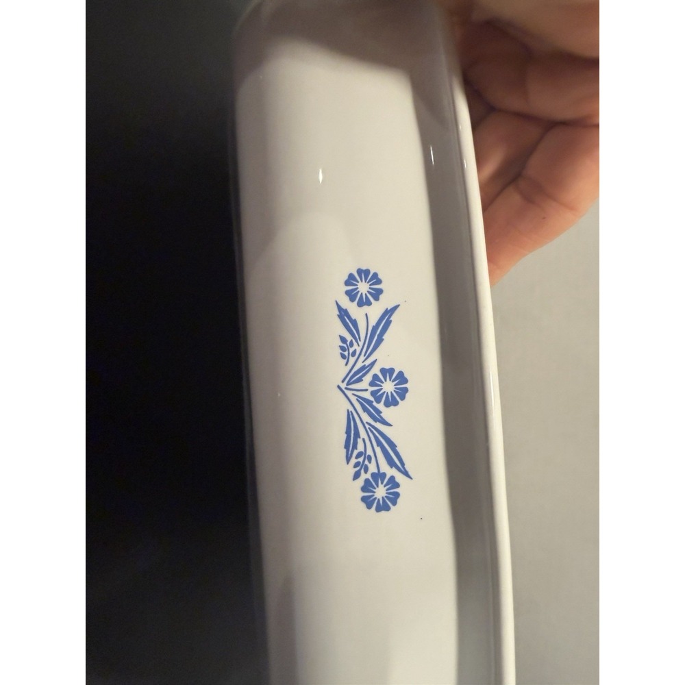 Vintage Corning Ware Blue Cornflower P-21 Roaster/Casserole Dish 13"x9"x2" ~USA! - Picture 7 of 11